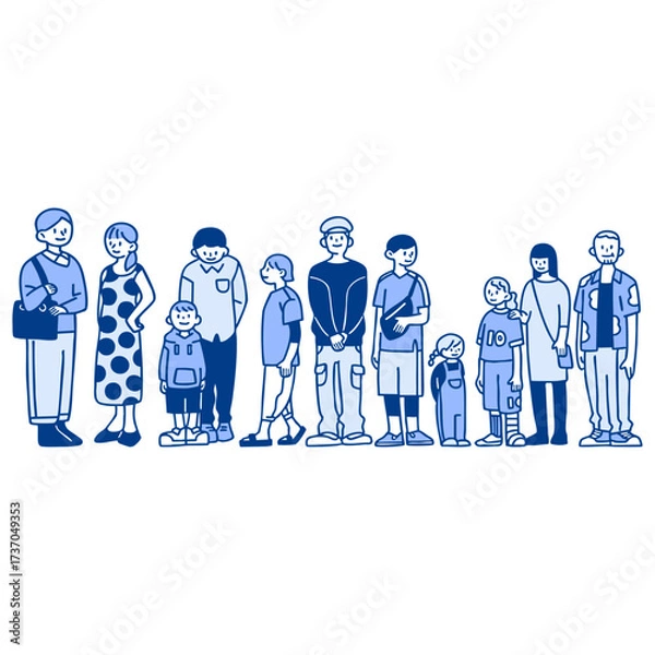 Fototapeta さまざまな人々のイラスト