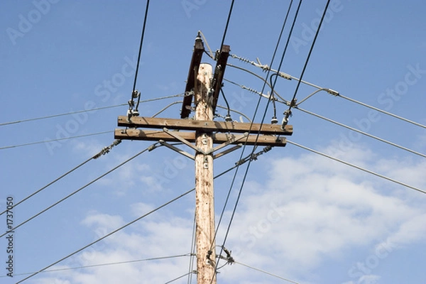 Fototapeta electrical distribution lines