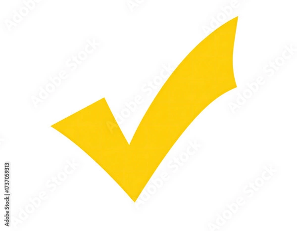 Obraz Bright yellow checkmark symbol