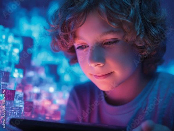 Obraz a photograph for Children's Day, with a colorful and playful background, children, toys, colors