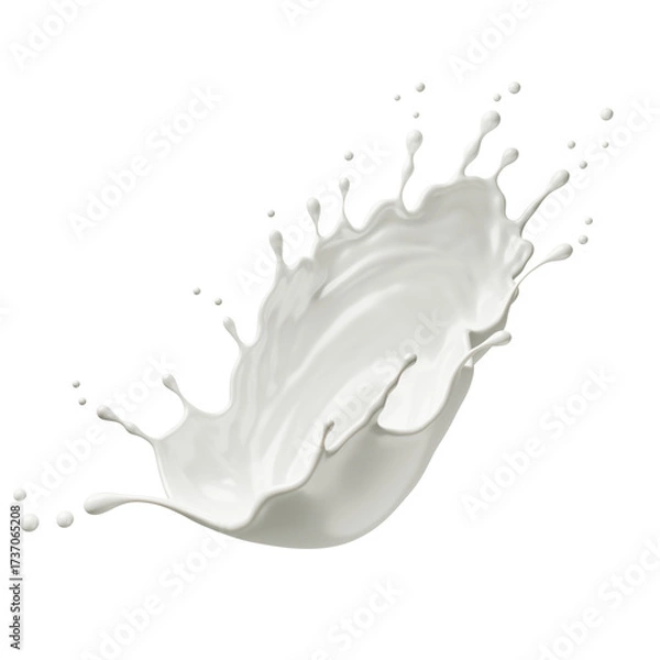 Fototapeta PNG Milk Splash 3D Rendering