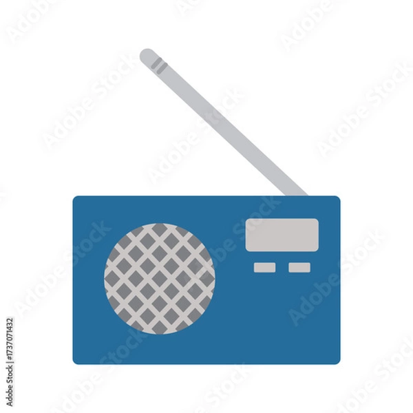 Obraz 防災　ラジオ　シンプルなイラスト素材