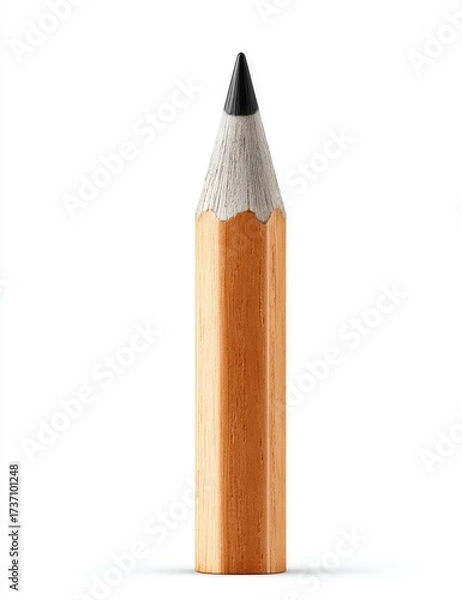 Obraz A sharpened, light orange pencil, with a dark gray point