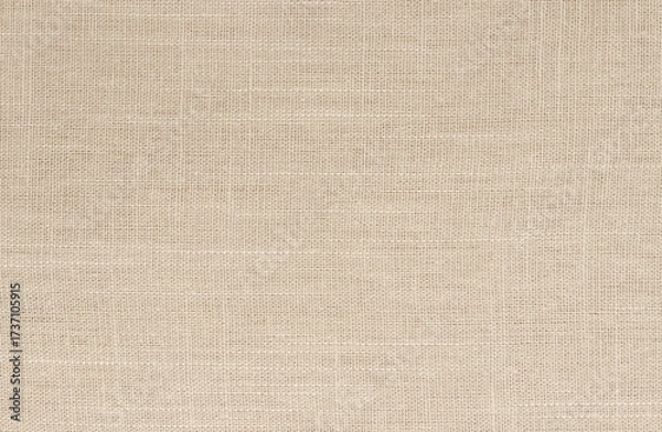 Fototapeta Brown linen fabric texture background, seamless pattern of natural textile.