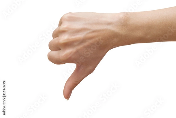 Fototapeta thumbs down