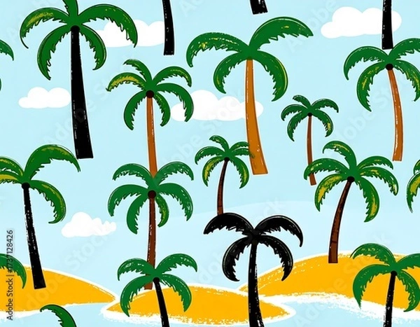 Obraz Palm Trees Pattern
