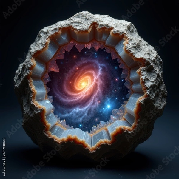 Fototapeta Cosmic Spiral in Geode Structure