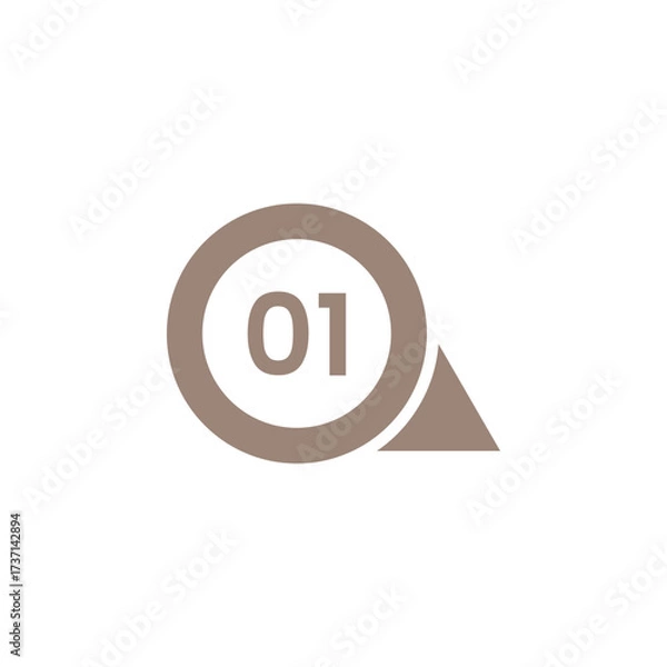 Fototapeta Number icon vector illustration. Infographic number icon vector. number icon vector