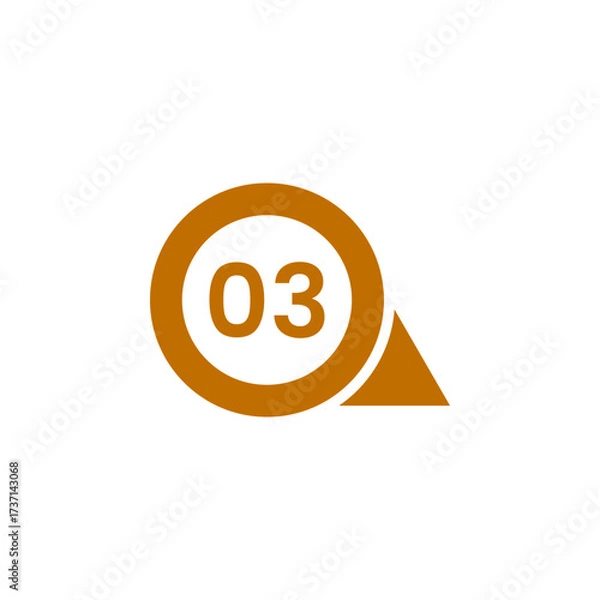 Fototapeta Number icon vector illustration. Infographic number icon vector. number icon vector