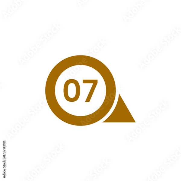 Fototapeta Number icon vector illustration. Infographic number icon vector. number icon vector