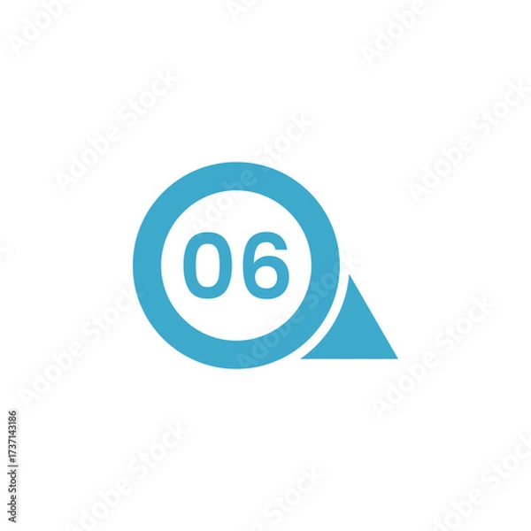 Fototapeta Number icon vector illustration. Infographic number icon vector. number icon vector