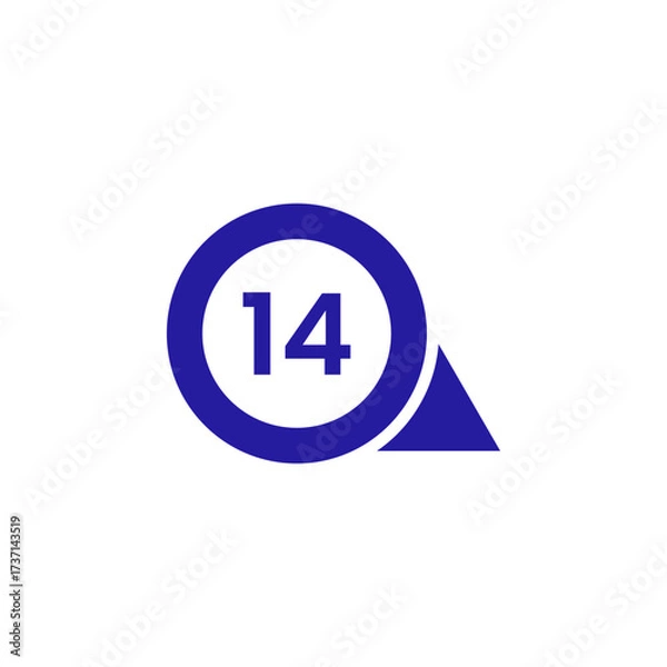 Fototapeta Number icon vector illustration. Infographic number icon vector. number icon vector