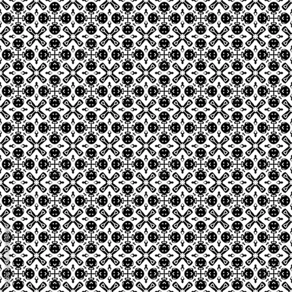 Obraz Halloween black and white seamless pattern