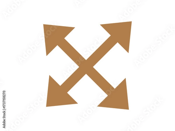 Fototapeta cross arrows symbol