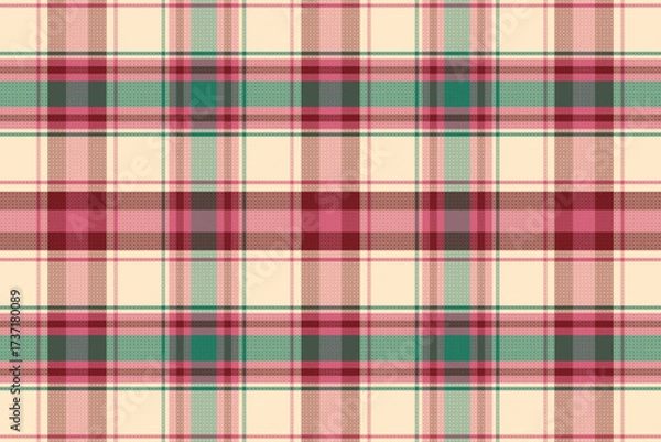 Fototapeta Tartan plaid pattern with texture.