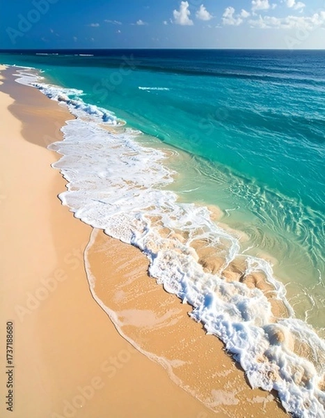 Obraz Tropical beach with vibrant turquoise water