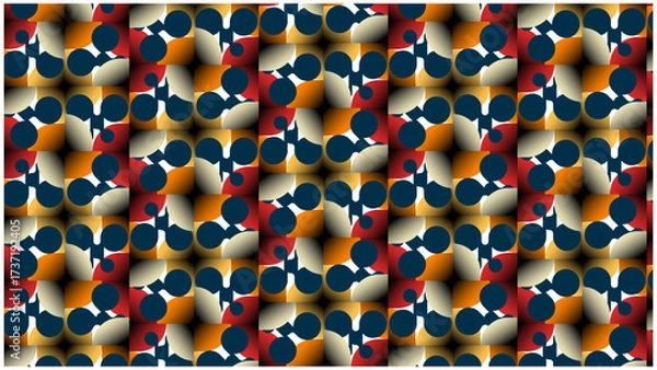 Fototapeta seamless pattern with imperfect round