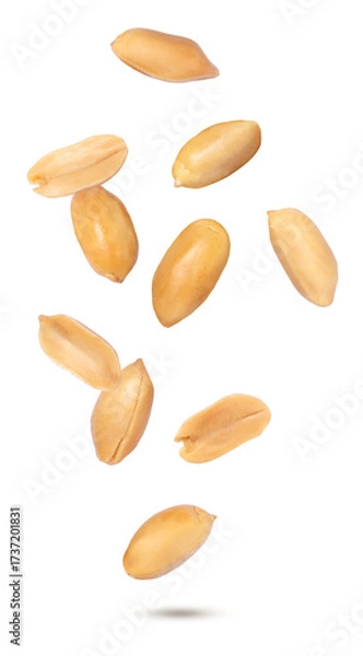 Fototapeta peanuts isolated on white background