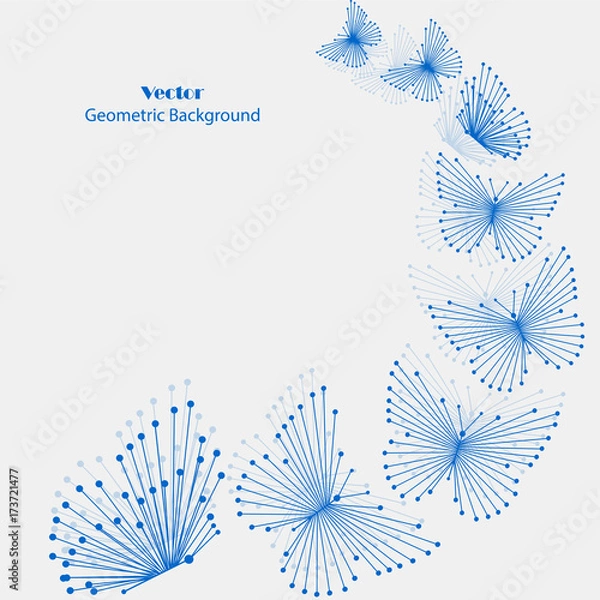 Obraz Geometric pattern with connected lines and dots.