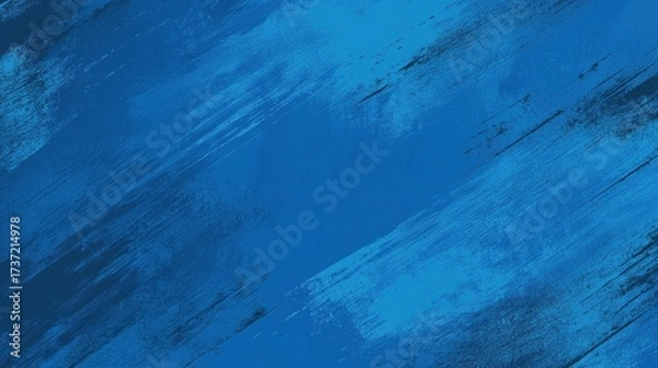 Fototapeta Abstract digital painting, deep indigo blue, with diagonal brushstrokes and texture