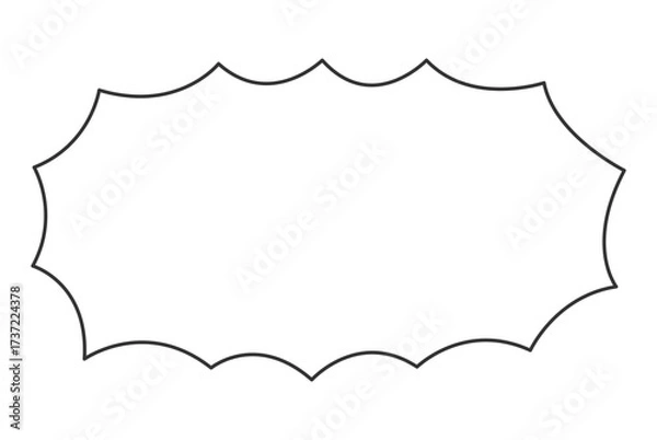 Fototapeta シンプルな爆発吹き出し（横長）