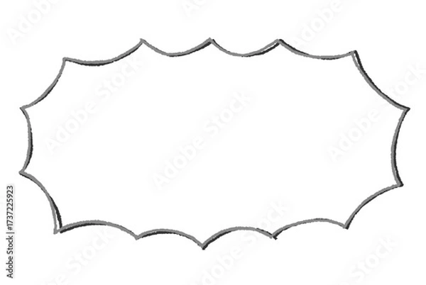 Fototapeta  手書き風の爆発吹き出し（影つき）