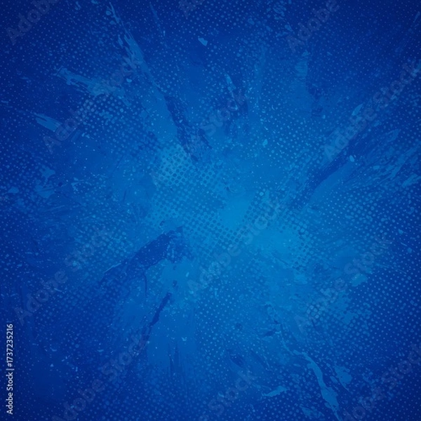 Fototapeta Create a descriptive title (6-180 characters) without keywords.     *   "Abstract blue grunge background with halftone dot pattern and distressed texture".