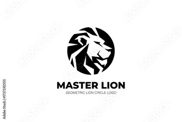 Obraz Geometric Lion Circle Logo