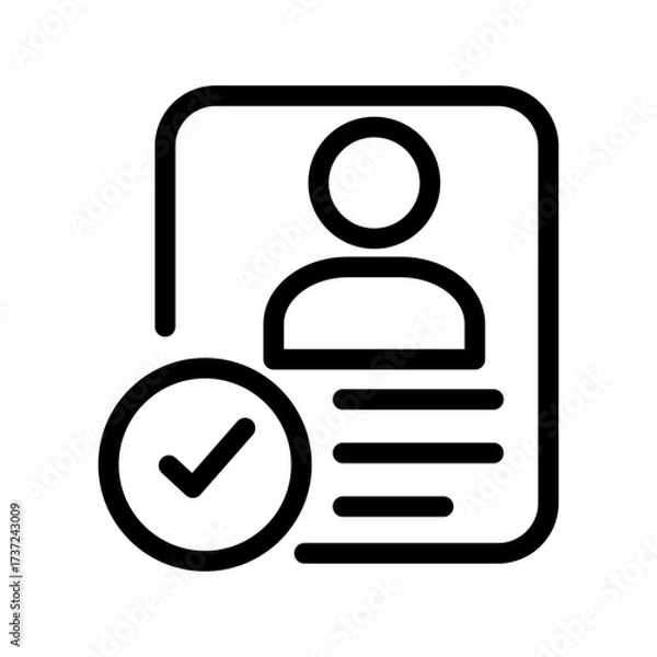 Fototapeta Client Profile Line Icon of Client Onboarding Icon Set