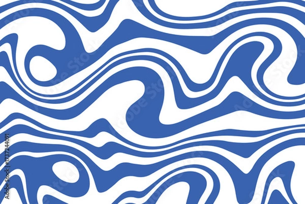 Fototapeta Abstract Swirl Groovy Background. Wavy Spiral Vector Background.