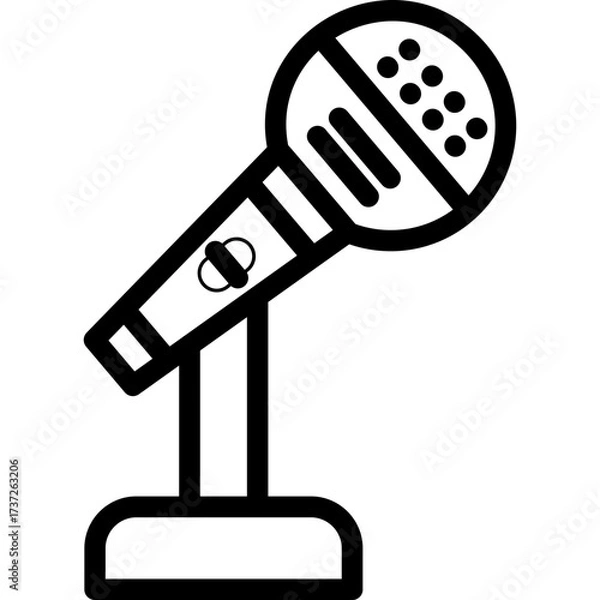 Obraz Mic Stand Icon