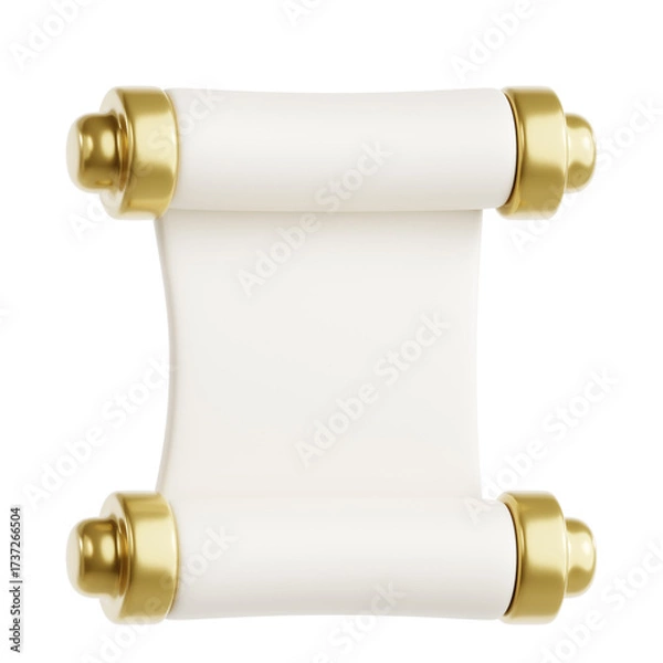 Obraz 3D illustration Manuscript Scroll
