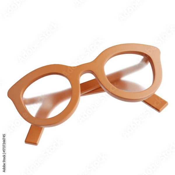 Obraz 3D illustration Reading Glasses