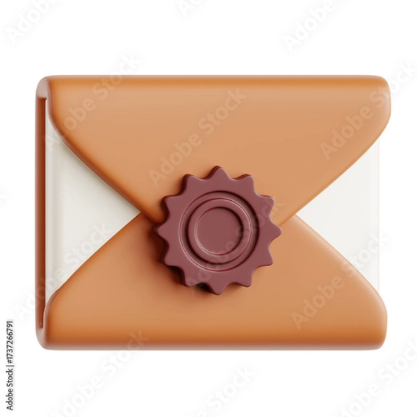 Obraz 3D illustration Sealed Envelope