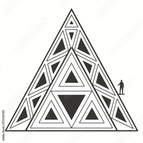 Obraz Gradient Triangle Abstract Balance 1