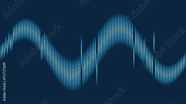 Fototapeta Abstract Blue Data Stream Visual Background for Technology and Innovation