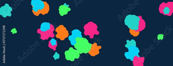 Fototapeta Abstract Colorful Spots on Dark Background Vector Illustration Design Concept