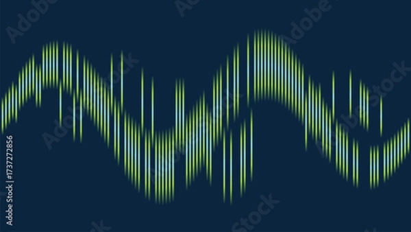 Fototapeta Abstract Data Visualization with Vertical Bars in Green and Blue
