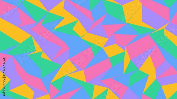 Fototapeta Abstract seamless pattern with colorful geometric shapes for modern background