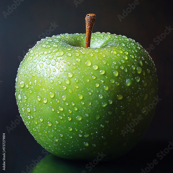 Obraz wet green apple