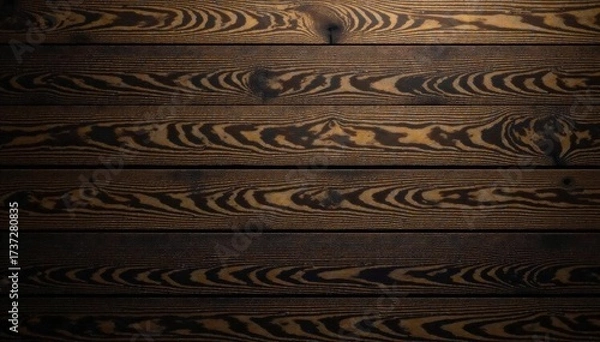 Obraz Dark brown wood plank backdrop, rich grain detail , element, rustic