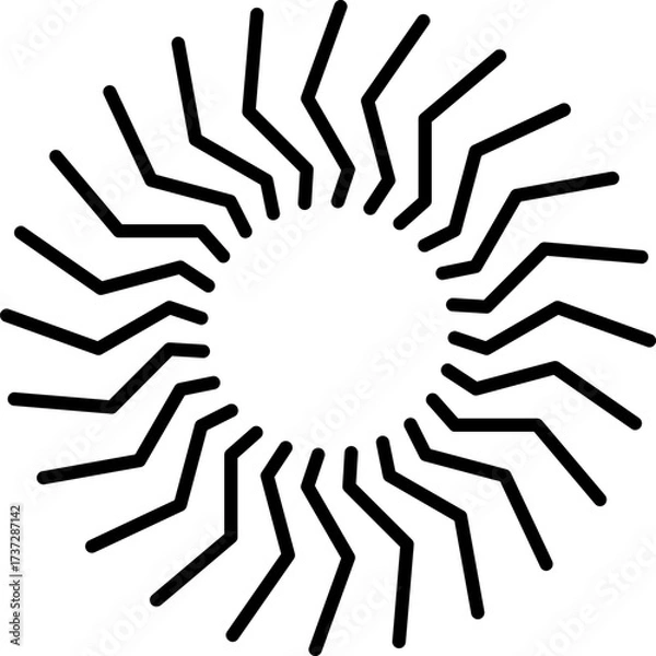 Fototapeta Vintage Sunburst Vector Icons – Perfect for Branding