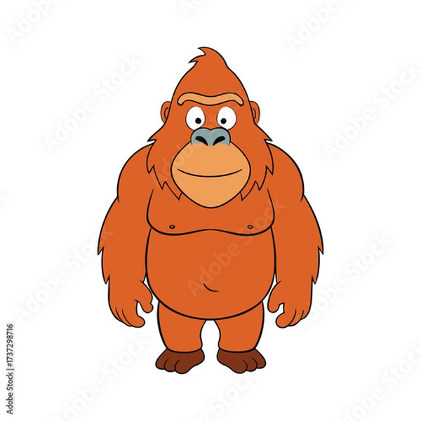 Fototapeta an image of a cartoon gorilla