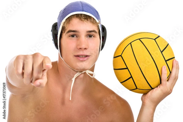 Obraz serious guy pointing