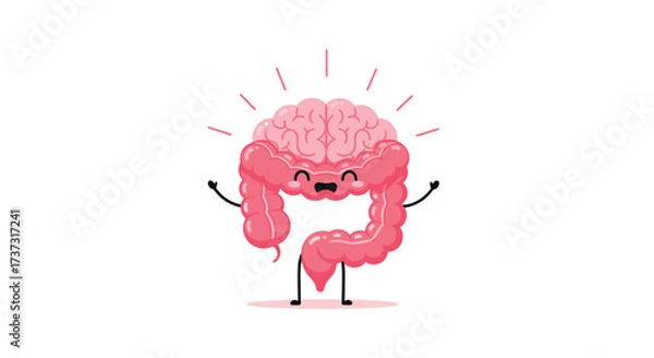 Fototapeta The fascinating connection between your gut health and brain function.