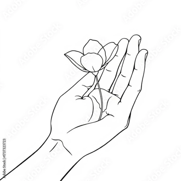 Obraz hand with a cigarette