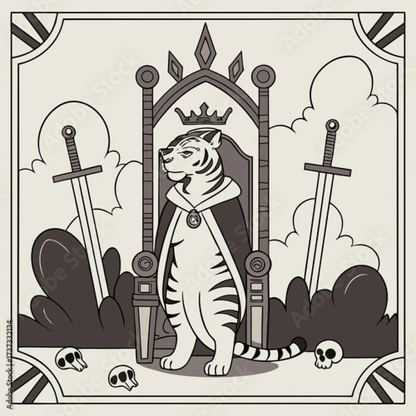 Obraz vector illustration of an ancient roman soldier