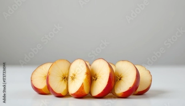 Fototapeta a collection of peaches arranged in a row.