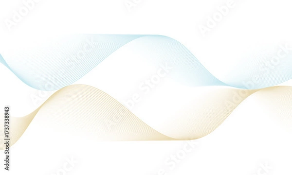 Fototapeta banner backgrond,blue and yellow line wave effect abstarct backgrounnd line.shape.vector.eps 10