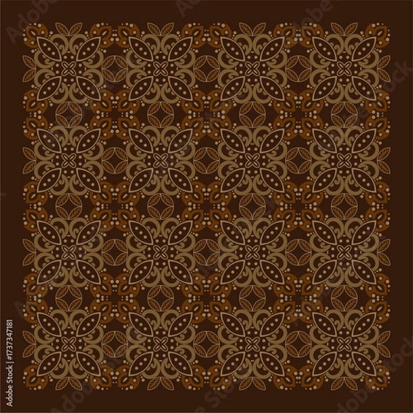 Fototapeta Beautiful Ethnic Floral Pattern illustrated in vector. Use for textile prints, wrapping paper, wallpaper, etc.